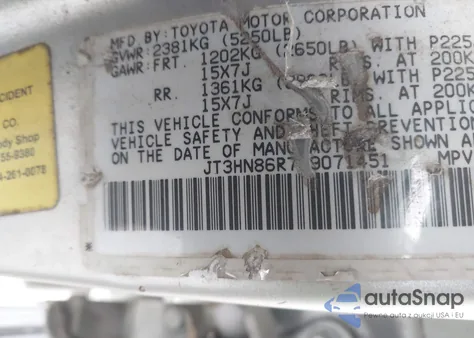 2002 Toyota 4Runner Sr5 V6 z USA, uszkodzony, nr VIN JT3HN86R729071451